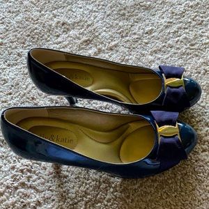 Blue heels formal shoes - size 7